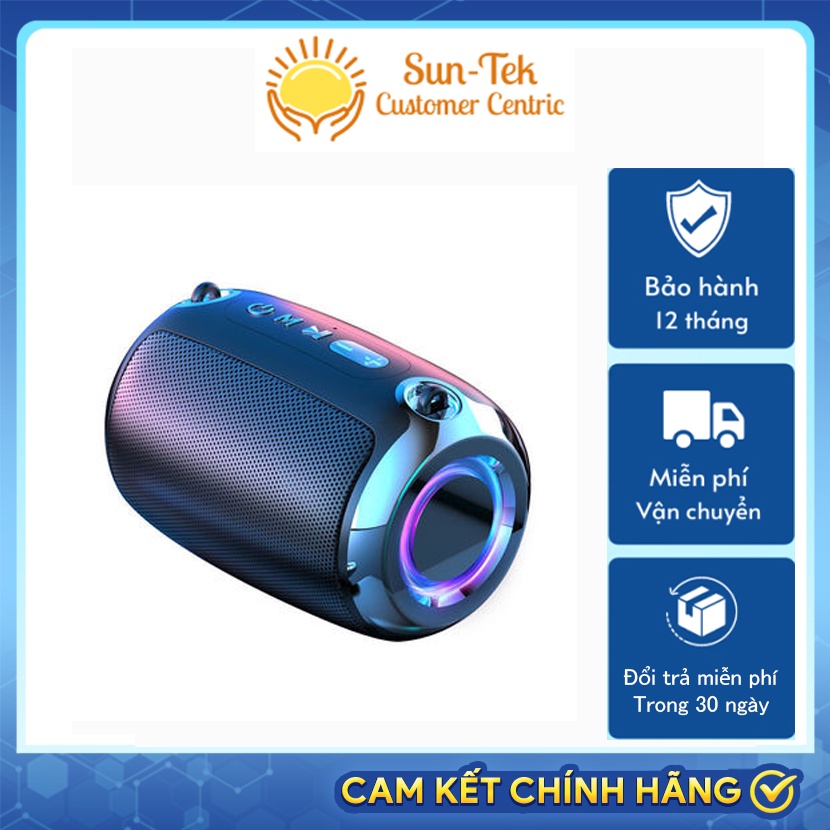 Loa Bluetooth Bass Mạnh S1 đa sắc RGB, Loa Di Động Nhỏ Gọn Bass Siêu To, Âm Thanh 9D, Pin Siêu Trâu, Có Dây Đeo Tiện Lợi