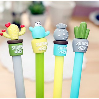 Bút Bi Viết Hình Cây Xương Rồng Siêu Dễ Thương - Bút Bi Nước Văn Phòng Mực Đen ( Phát Màu Ngẫu Nhiên )