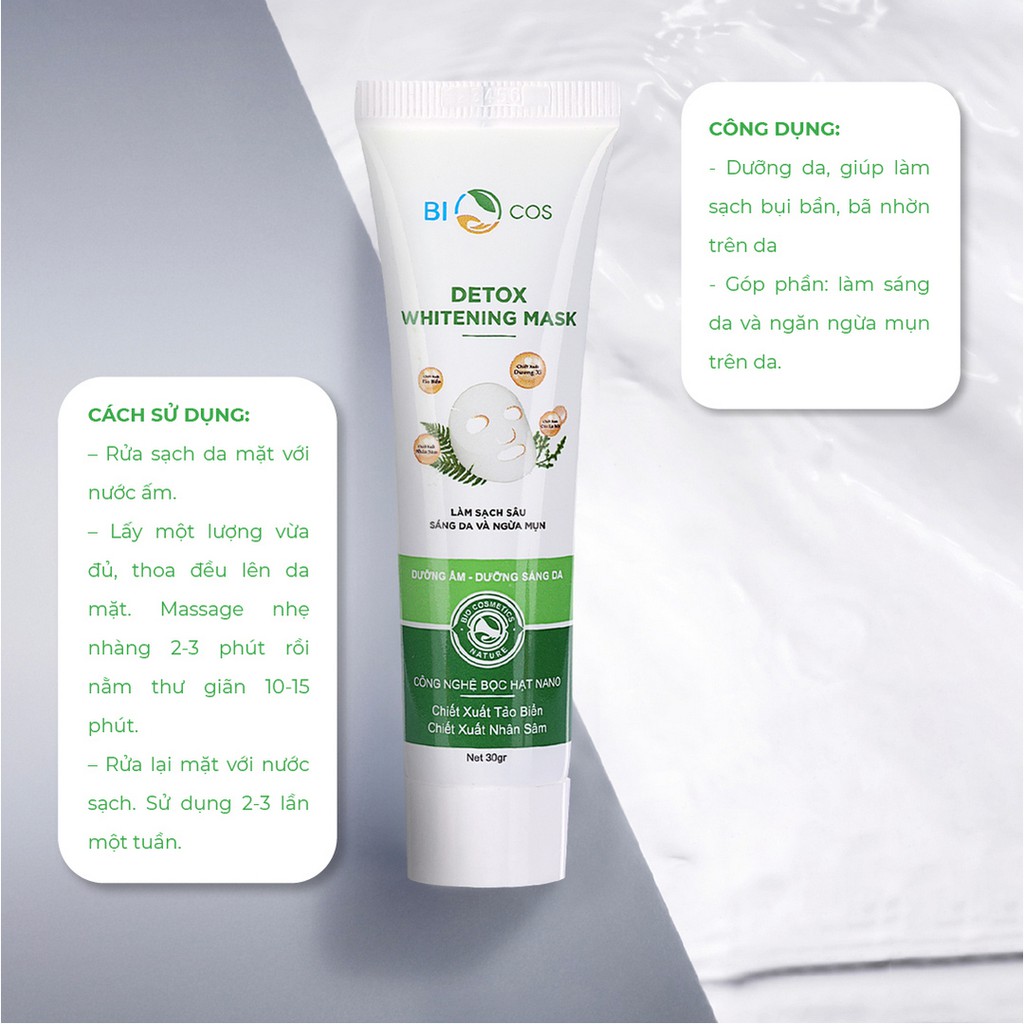 Mặt Nạ Thải Độc Detox Whitening Mask 30g - Thải Độc Da Dầu Mụn, Hút Bã Nhờn, Thải Độc Da,  Dưỡng Da, Ngừa Mụn | BigBuy360 - bigbuy360.vn