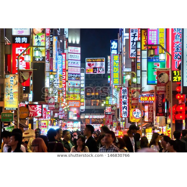 Tranh lụa 3d Đường Phố Nhật Bản ĐPNB-01