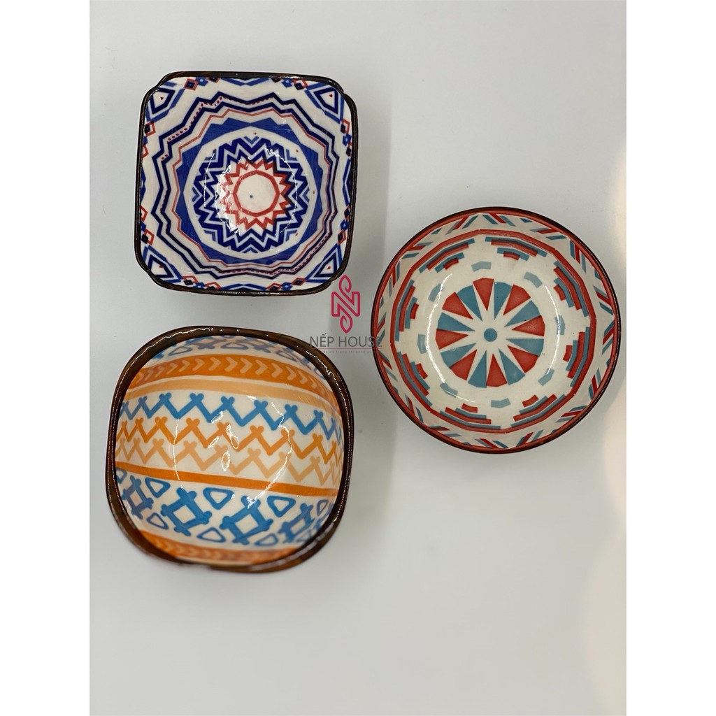 Bát Chấm Sứ Nhỏ Họa Tiết Bohemian Đủ 12 Mẫu Trưng Mâm Cơm Siêu Đẹp