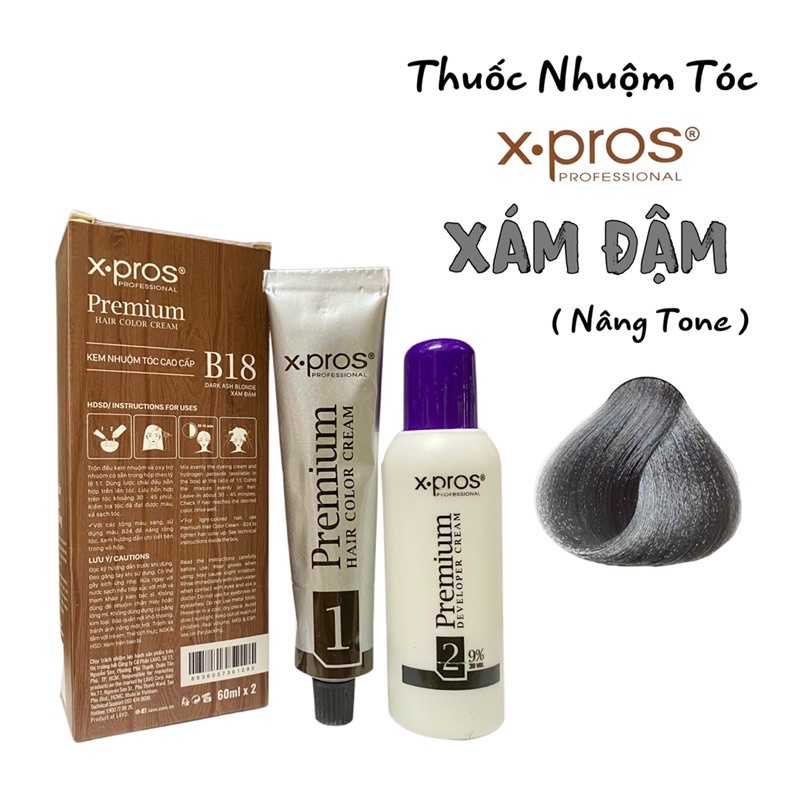 Thuốc Nhuộm Tóc Cao Cấp Chiết Xuất Olive X-PROS Chuẩn Sắc, Bền Màu, Siêu Dưỡng 60ml