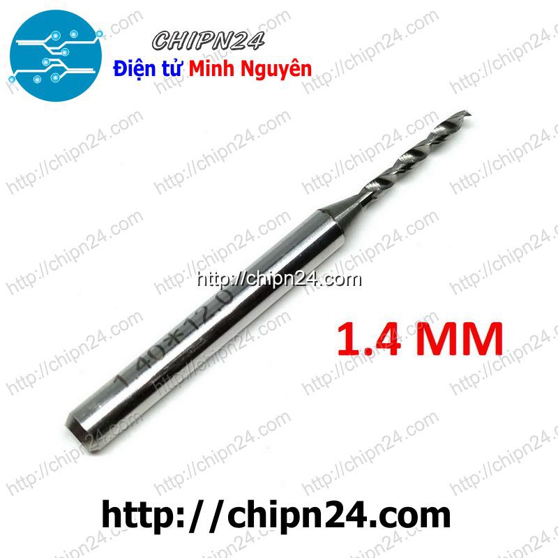 [1 CÂY] Mũi khoan mạch in CNC HỢP KIM 1.4mm (Mạch điện tử, PCB)
