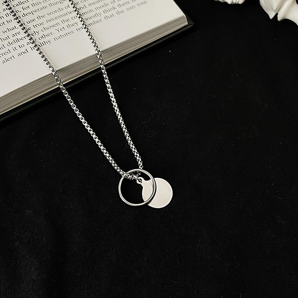 Vòng cổ Mặt Hình Đĩa Phong Cách Punk Hip Hop Sáng Tạo Cho Nam Và Nữ