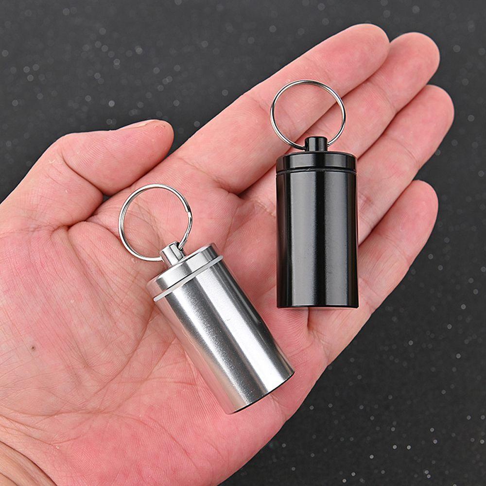 Chai Đựng Thuốc Mini EDC Bằng Nhôm Có Móc Khóa Tiện Dụng