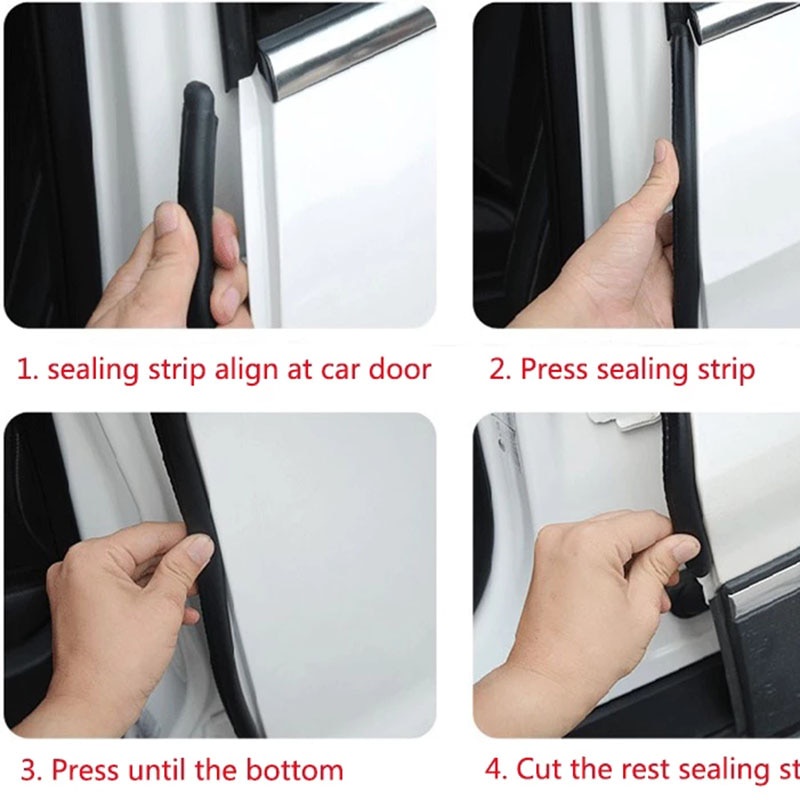 Gioăng viền Cửa Xe Ô Tô Viền Cao Su Kín Cho Xe - gioăng Trụ B lõi thép -nẹp viền cửa chống va đập ô tô