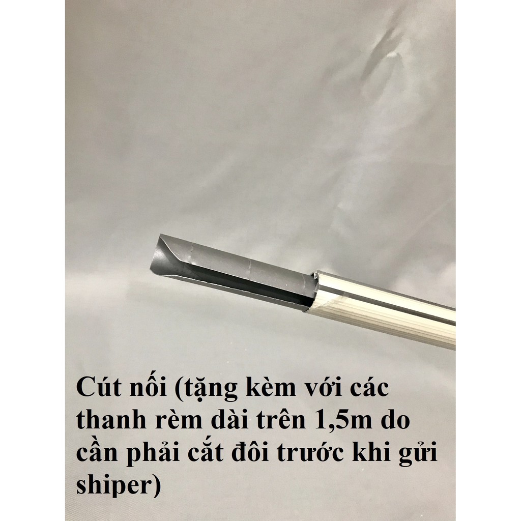 Thanh Treo Rèm đầu xoắn trụ sắt phi 28 - Lắp phủ ngoài cửa (đã bao gồm full bộ lắp)