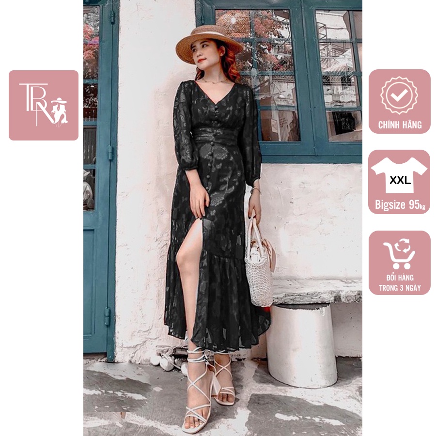Đầm Maxi TD 1200 đi biển, đầm maxi đi du lịch nghỉ dưỡng cực phong cách và sang trọng TBN Bigsize