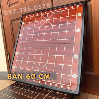BÀN CỜ TƯỚNG GỖ HƯƠNG 60CM VÀ QUÂN CỜ