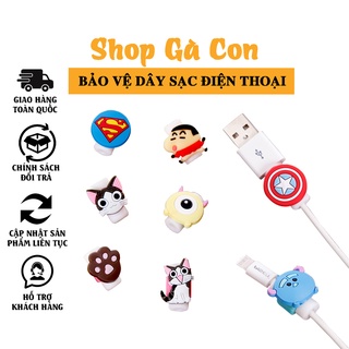 Combo 2 chiếc nút gắn bảo vệ đầu sạc, tai nghe hình ngộ nghĩnh