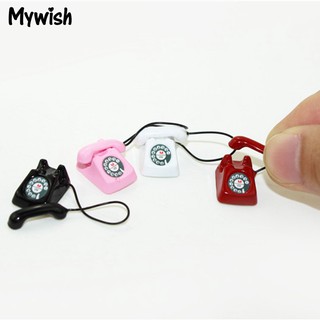 ⛄🌟Retro Desk Phone Rotary Dial Telephone Toy for Dollhouse