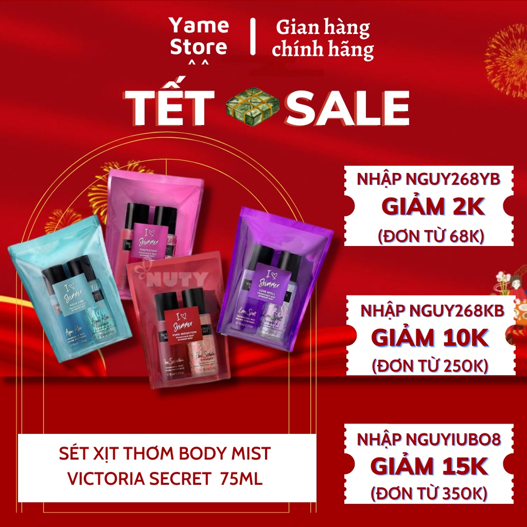 CẶP 2CHAI XỊT THƠM TOÀN THÂN BODY MIST VICTORIA'S SECRET