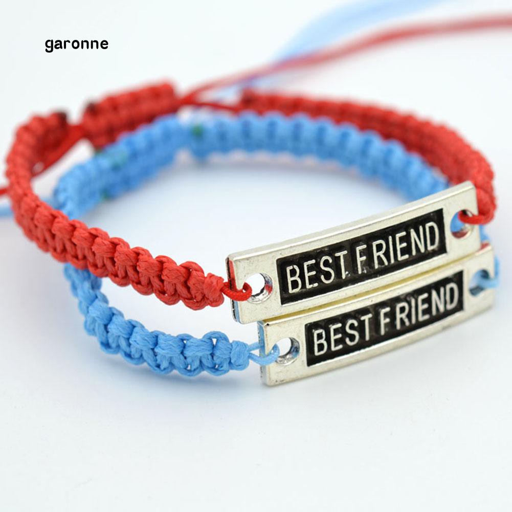 Set 2 dây đeo tay họa tiết chữ Best Friend thời trang cho nam và nữ