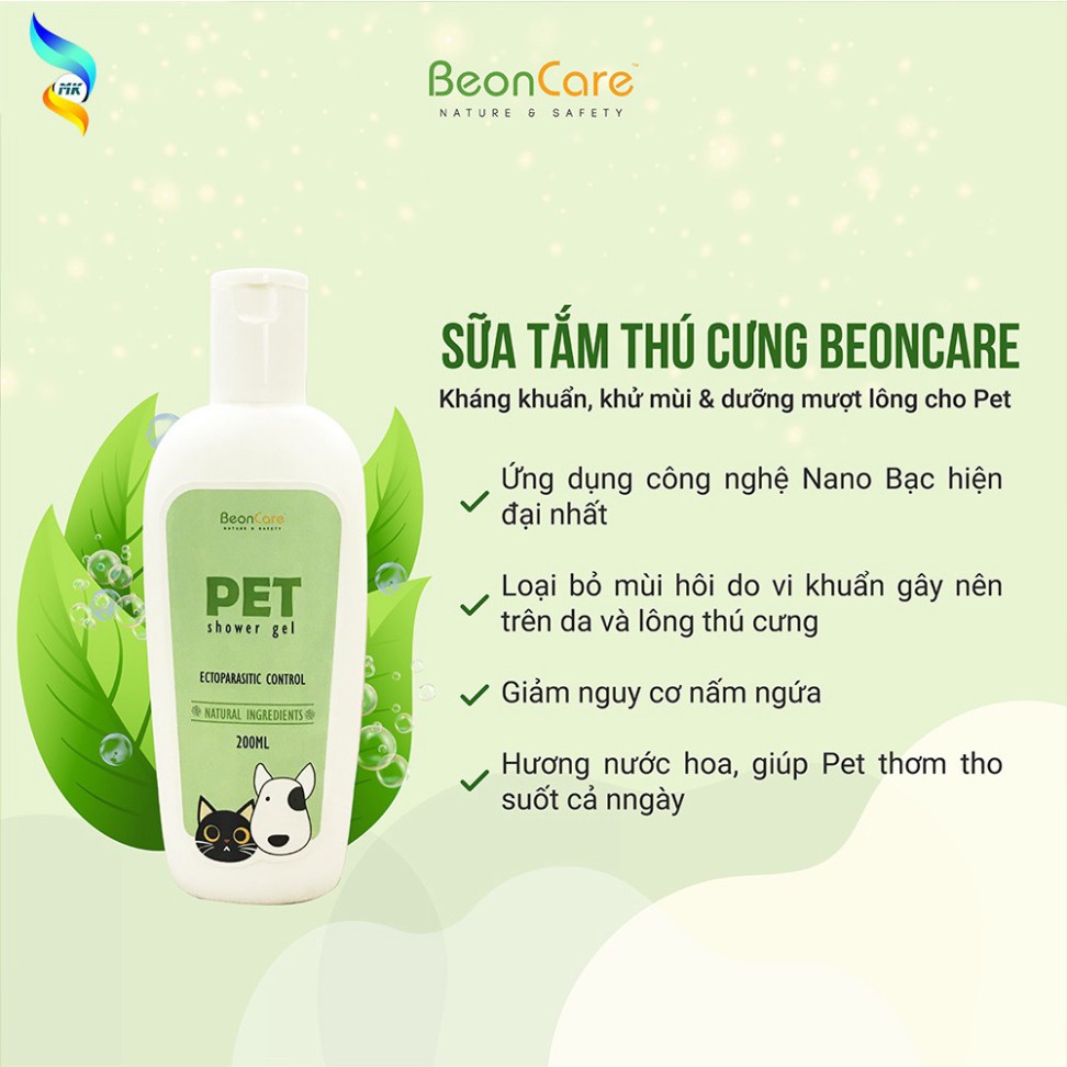 Sữa tắm cho thú cưng ❤️FREESHIP❤️ Sữa tắm cho chó, mèo BEON CARE chai 200ml