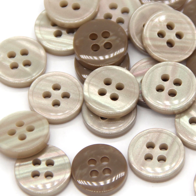 Set 30 Nút Áo Nhựa Hình Vỏ Sò Nhiều Màu 9/10/11/13mm
