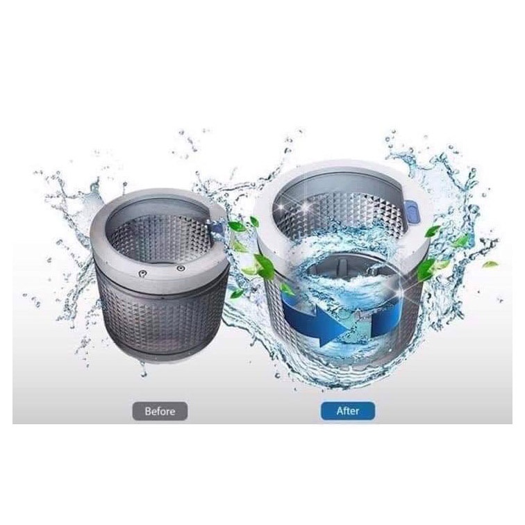 Tẩy lồng máy giặt Denkmit Đức, 60 viên, tẩy sạch vết bẩn, mùi hôi trong máy giặt, nhập Đức