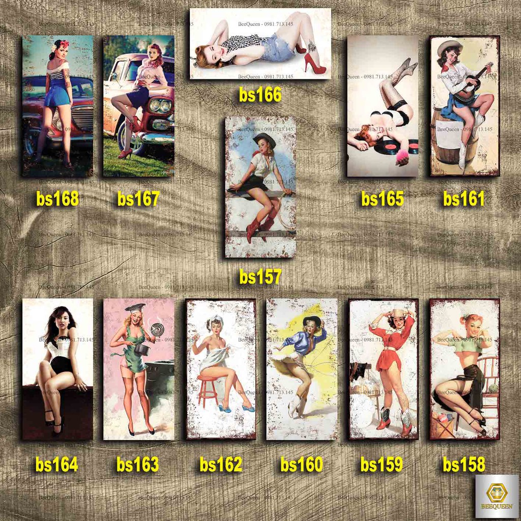 Bảng Biển Số Decor Sexy Size 15x30cm Chất Liệu Nhựa Formex Siêu Bền | Ab 157-168