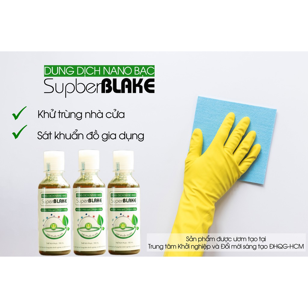 Dung dịch nano bạc Pha chế nước rửa tay tại gia SUPER BLAKE