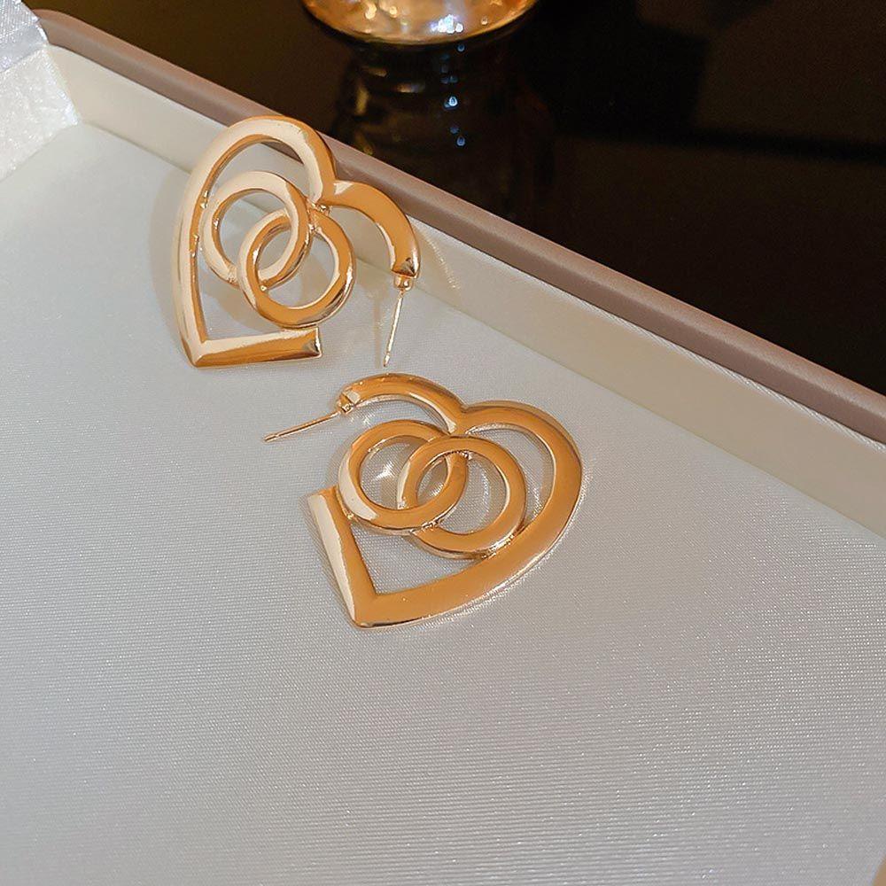 Bông Tai Dáng Dài Hình Tròn Phong Cách Vintage Thời Trang Cho Nữ