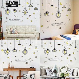 Sticker dán tường hình ngôi sao và mặt trăng dùng trang trí phông nền cho trẻ nhỏ