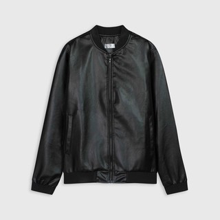 Áo khoác da [BẢO HÀNH 24 Tháng] Jacket Bomber Đen