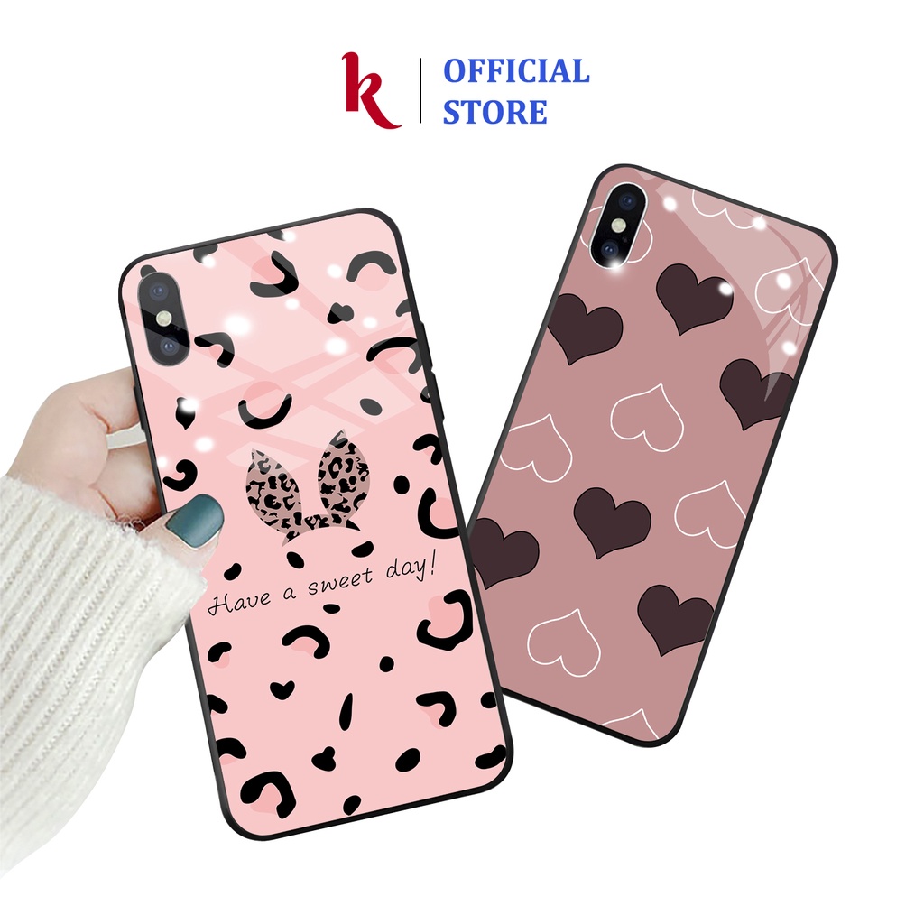 Ốp lưng iphone kính cặp đôi trái tim thỏ sữa case 14plus 14 pro max 13 12 promax 11 mini 6 6s 7 8 plus x xr xs Se