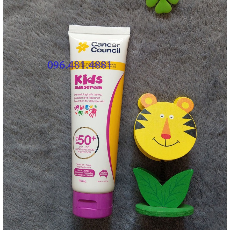 [CHÍNH HÃNG] Kem chống nắng Cute cho em bé Cancer Council Kids Suncreen SPF50/PA++++ 110ml