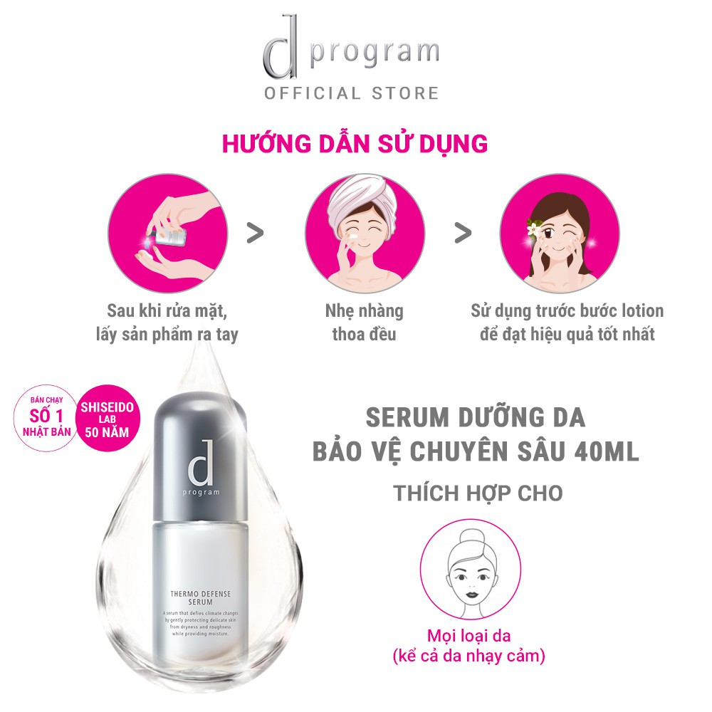 [HB GIFT] Serum dưỡng da bảo vệ chuyên sâu d program Thermo Defense Serum 40ml_15516