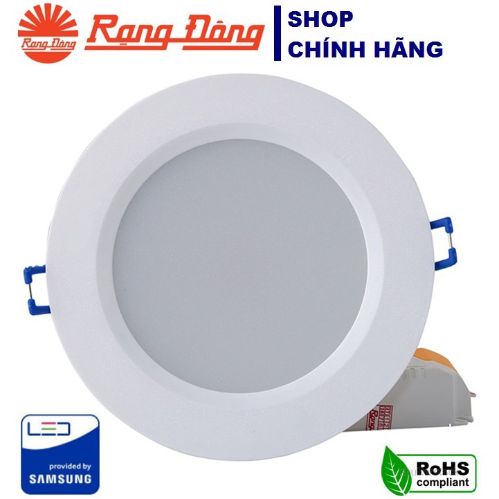 Đèn LED âm trần 7W Rạng Đông, khoét lỗ 110mm, vỏ nhựa
