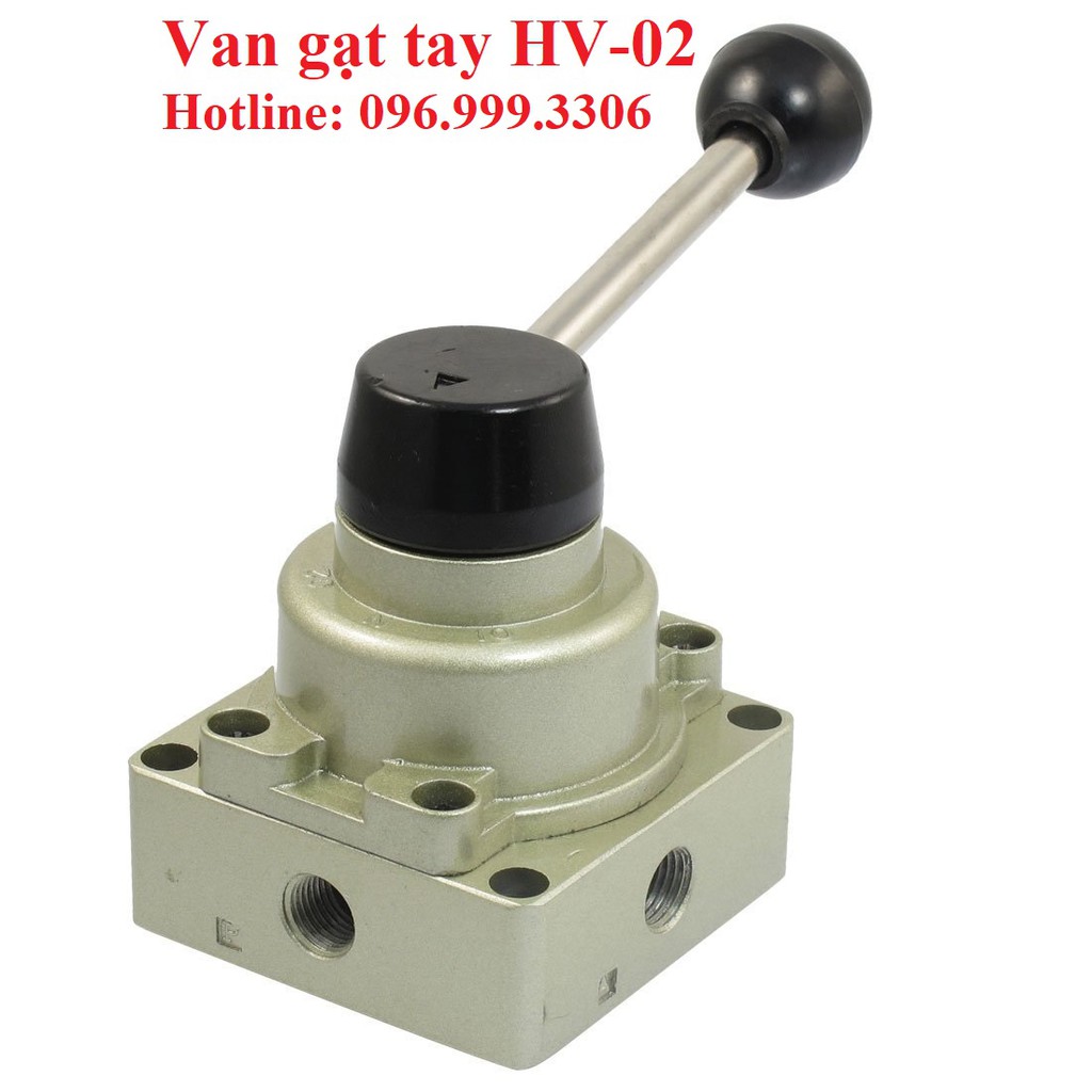 Van gạt tay HV-02 khí nén 3 vị trí, 4 cửa, ren 13mm giá sỉ