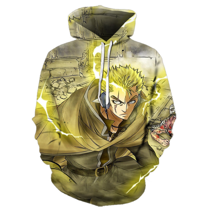 Áo Hoodie In Hình Anime Fairy Tail 3d Cá Tính