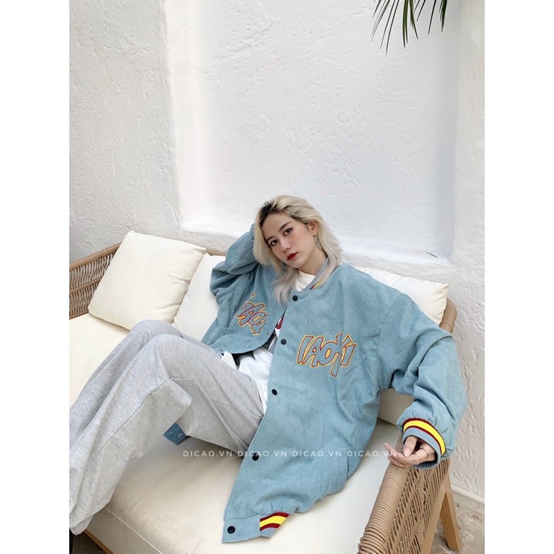 ÁO KHOÁC THÊU CHỮ XANH | BigBuy360 - bigbuy360.vn