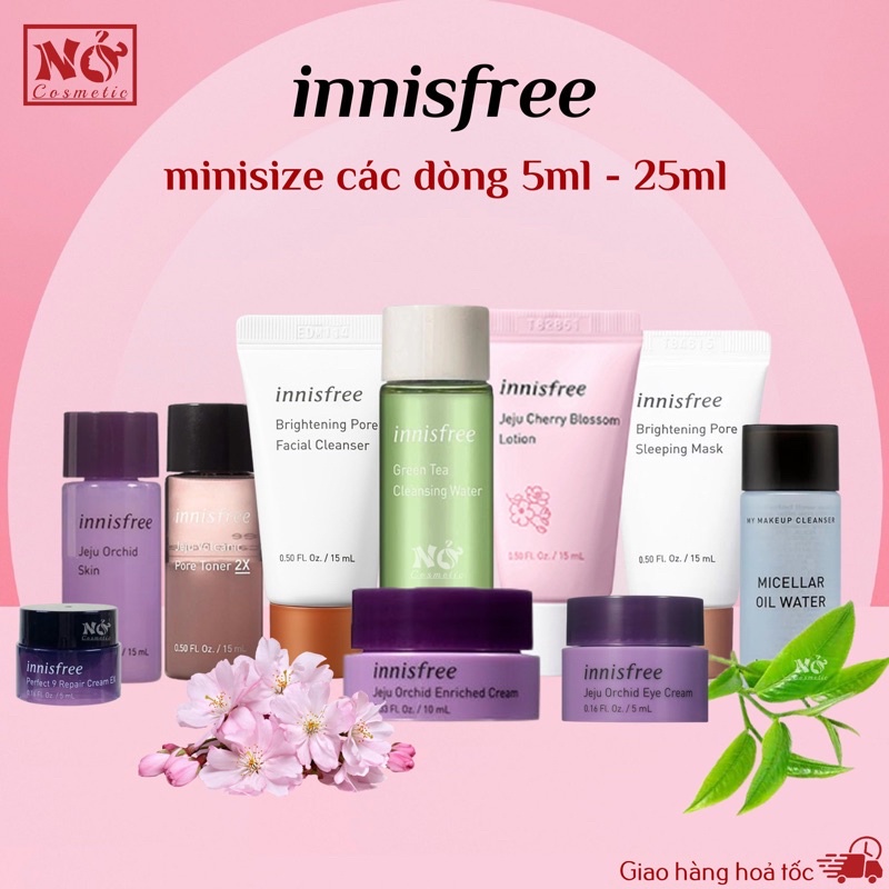 (Tách sét)Bộ dưỡng da Innisfree, Kem dưỡng trắng da, nâng tone Innisfree Jeju Cherry Blossom Tone Up Cream/ Tone Up