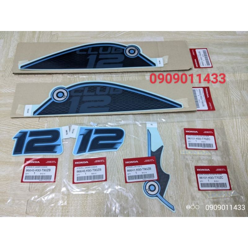 Tem Scoopy Club12 2019 màu Xanh nhám