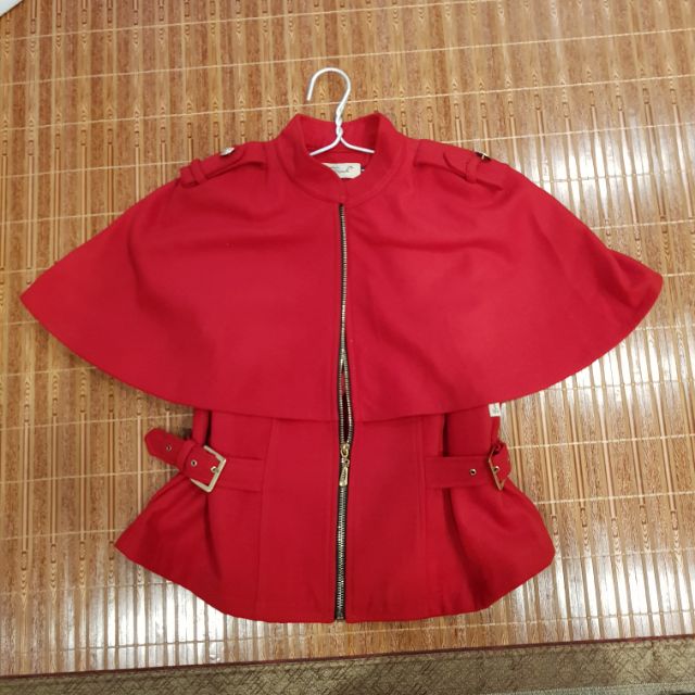 (shoplan)   áo khoác crape đỏ huongpt