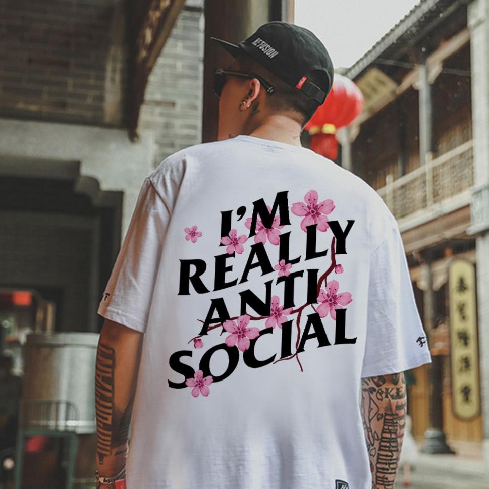 SALE- Áo Thun I'm Really Anti Social Social Club Hoa Đào - CT01-191119 - áo siêu chất