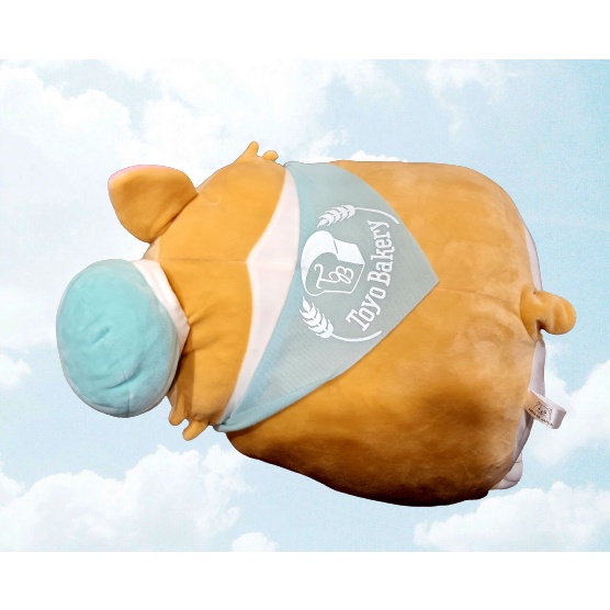 Gấu bông chó Corgi dáng nằm chất mềm mịn giống miniso siêu cưng 40-45cm