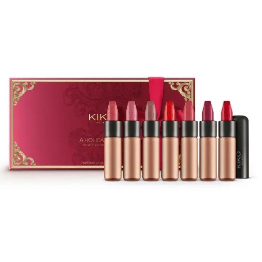 Son môi lì kiko velvet - Set kiko 7 son Velvel các màu (311 - 312 -315 -316 -317 - 328 -329) A Holiday Fable Velvet Pass