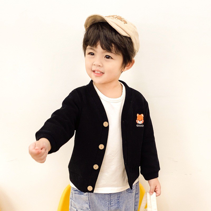 Áo Khoác Cardigan | Áo Len Tăm Mỏng Nhẹ Mẫu Mới Nhất Cho Bé Bé Trai Bé Gái Size Giữ Ấm Trong Tiết Trời Se Lạnh