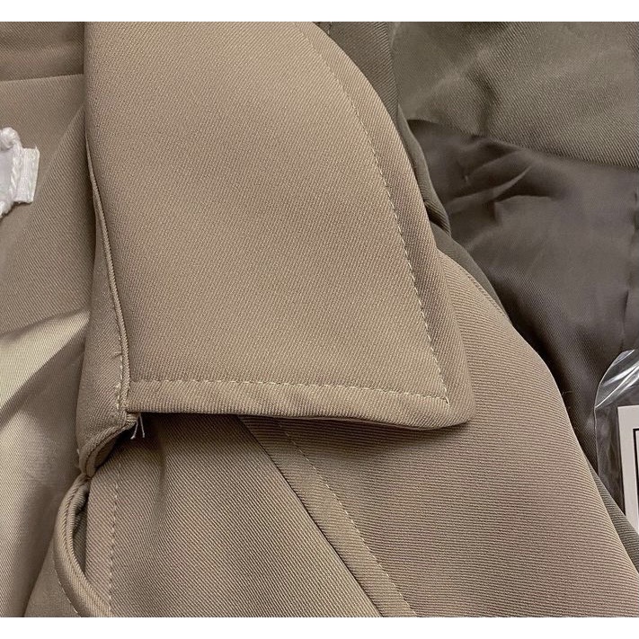 Áo Khoác Măng Tô Dáng Dài Hàn Quốc Kèm Đai