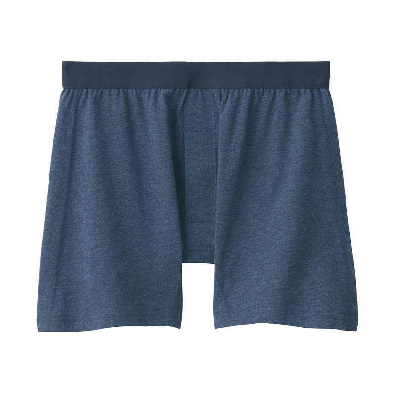 Muji Quần Lót Trunk Kiểu Mở Trước Vải Oxford Cotton Ấn Độ