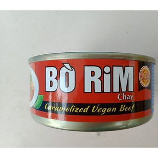 Bò rim chay Âu Lạc lon 100g dùng ăn chay ăn lạc thuần chay - Caramelized Vegan Beef
