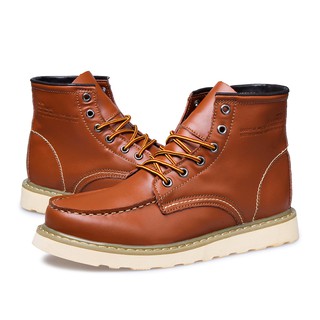 Giày Bốt martin Da Bò 6 Lỗ Cổ Cao Chống Trượt Không Thấm Nước Thoải Mái size 35-46