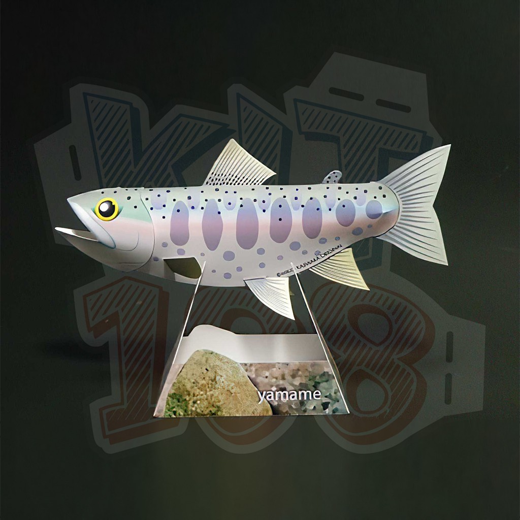 Mô hình giấy động vật Cá Yamame