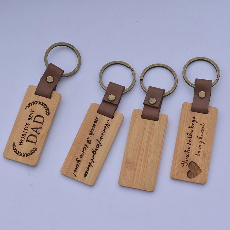 Móc Khóa Mặt Gỗ In Hình Cây Tre Mẫu Mới Thích Hợp Làm Quà Tặng Cho Bạn Trai Bạn Trai Bạn Gái