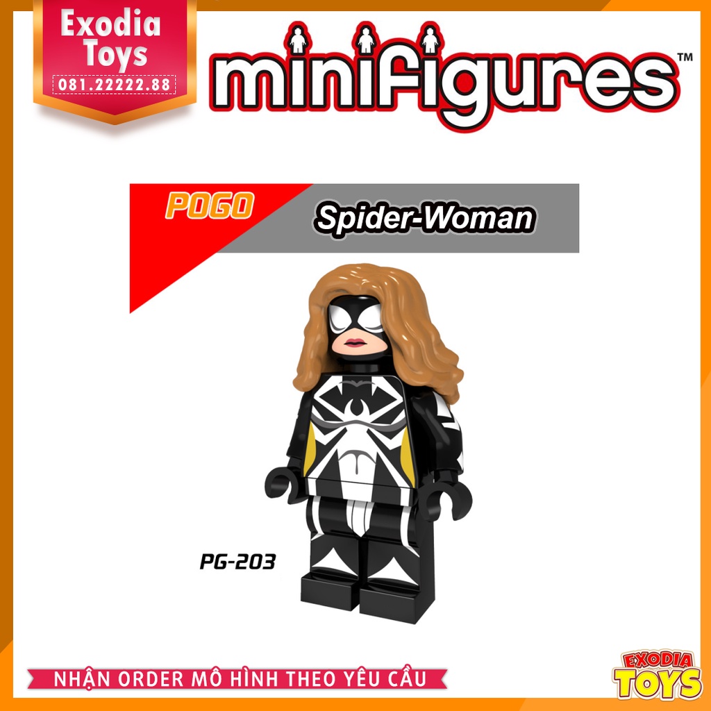 Xếp hình minifigure siêu anh hùng Marvel : Spider-Man, Venom, Deadpool - Đồ Chơi Lắp Ghép Sáng Tạo - POGO 8057