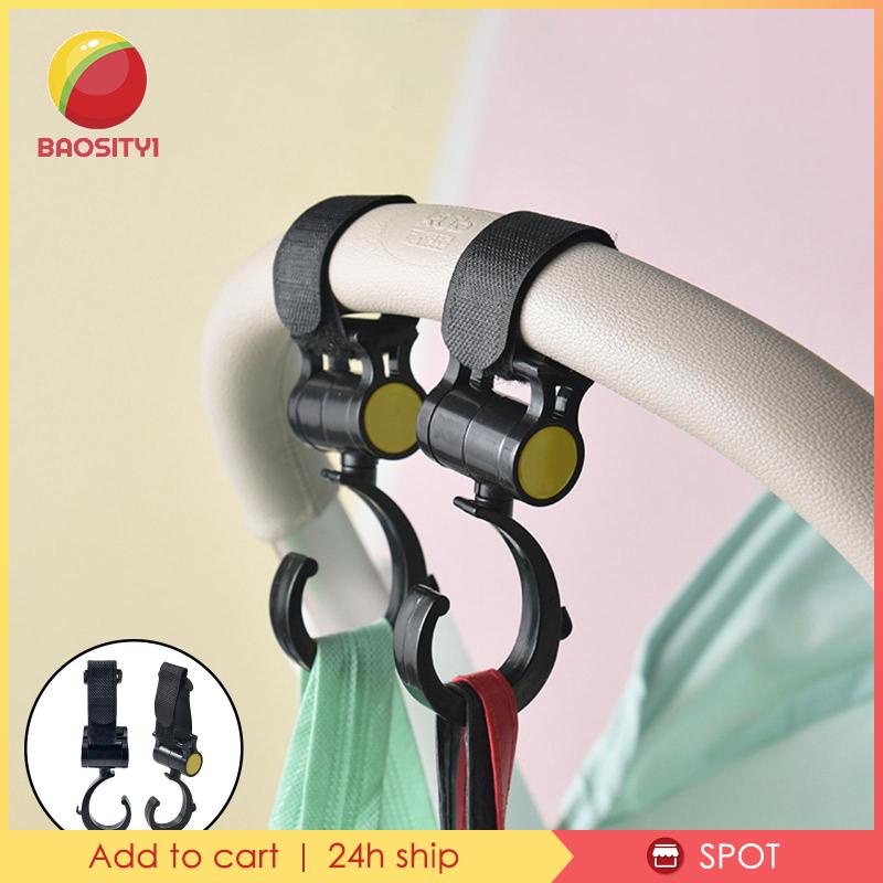 Set 1 / 2 Móc Treo Đồ Gắn Xe Đẩy Em Bé Đa Năng