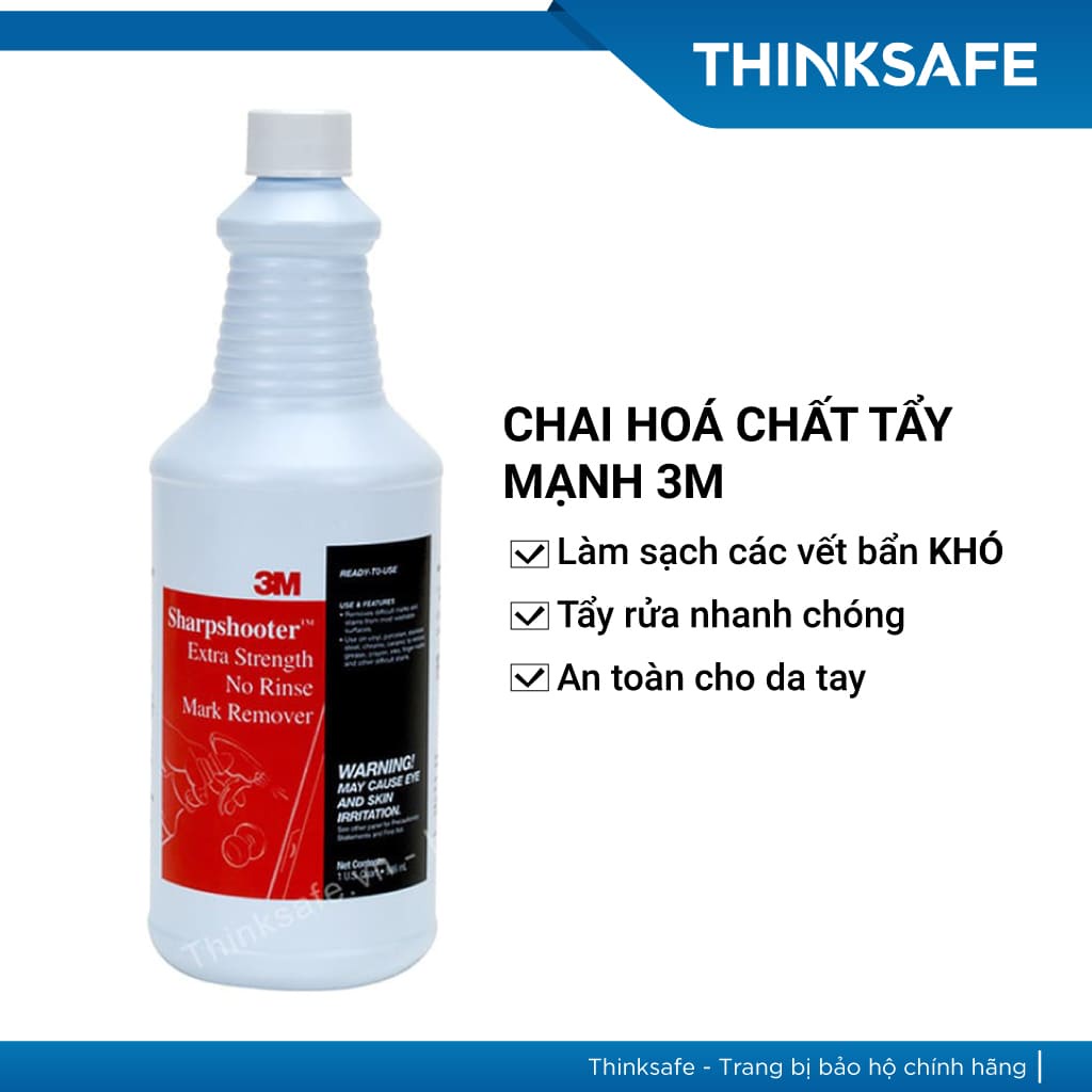 Chai tẩy rửa vết bẩn 3M Remover, dung dịch tẩy rửa đa năng, tường vách ngăn, thép không gỉ, gốm sứ - THINKSAFE
