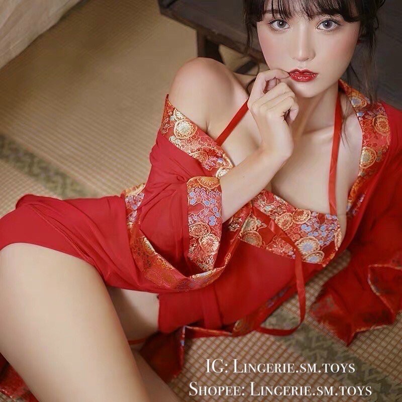 Váy Ngủ Cosplay Cô Gái Màu Đỏ Sexy - Khuyến Rũ