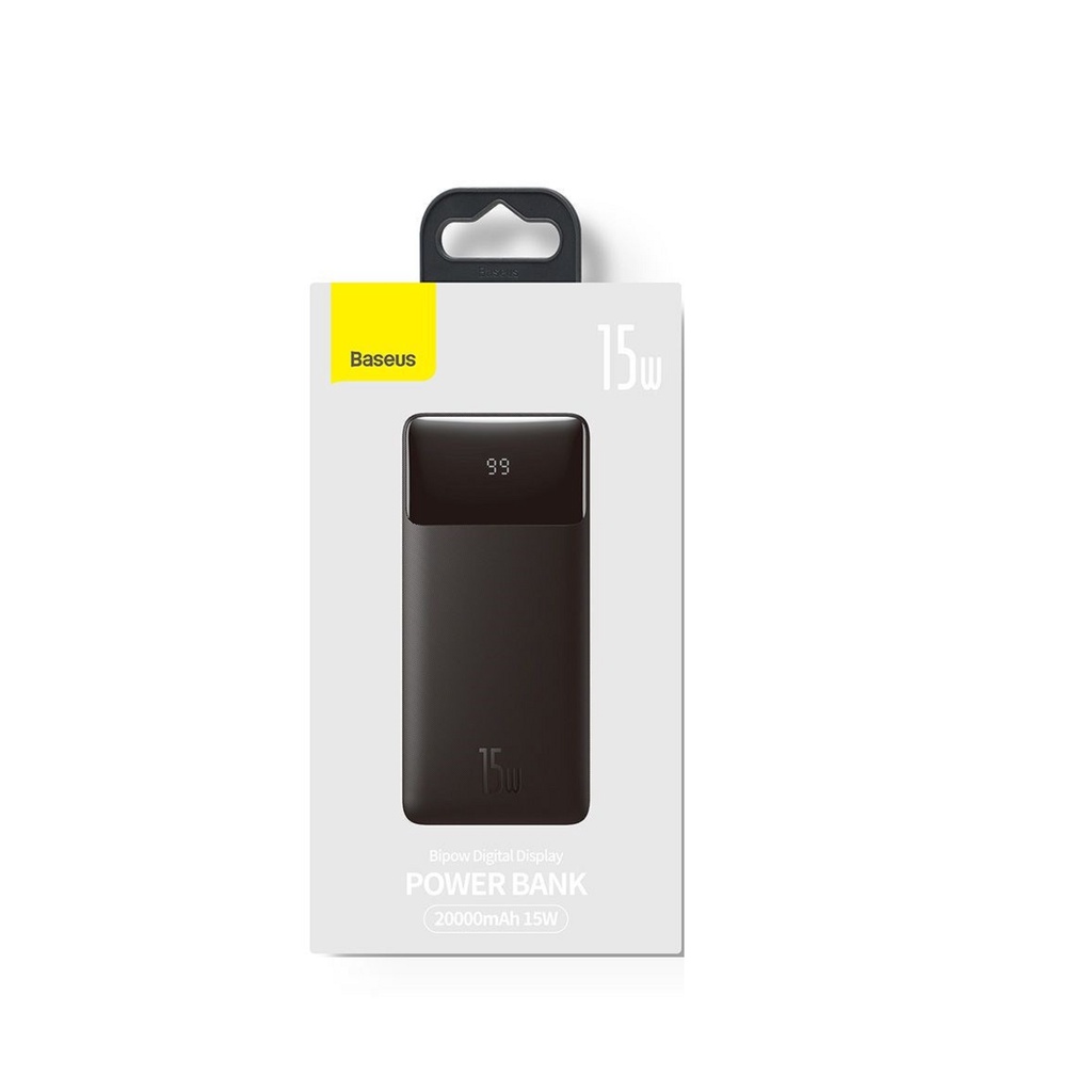 Sạc Pin Dự Phòng Baseus Bipow Màn Hình LCD 20000mAh 15W - Chính Hãng